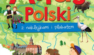 Atlas Polski z naklejkami i plakatem