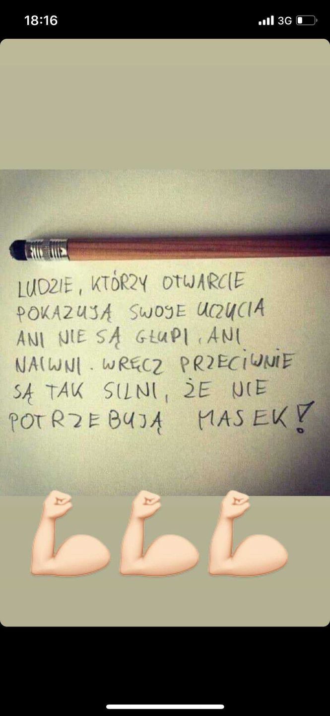 Wiadomość od Dominiki Tajner dla Michała Wiśniewskiego