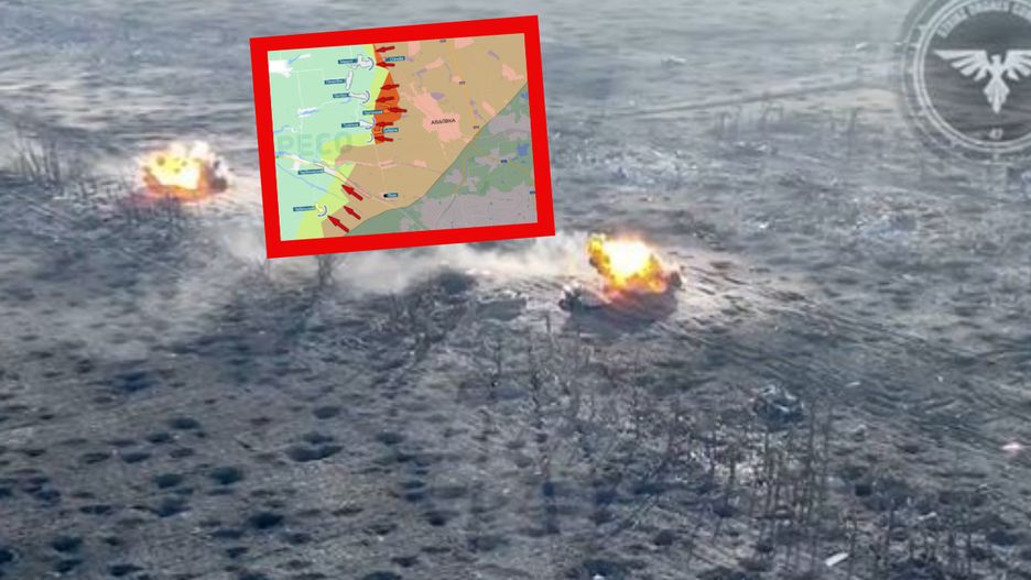 Rosyjskie pojazdy pancerne eksplodują pod osadą Stepowe 