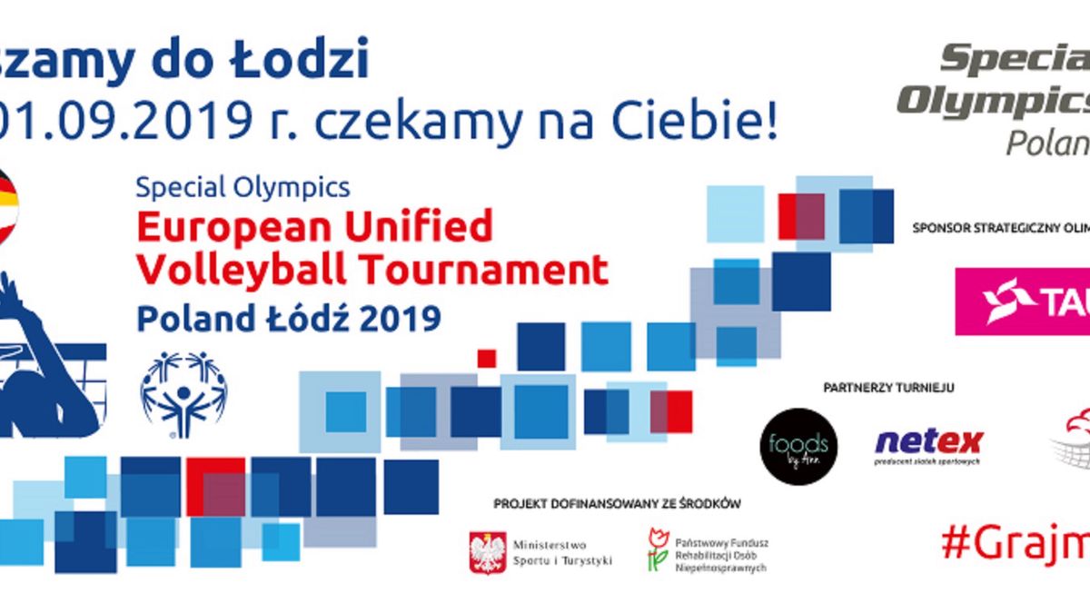 Materiały prasowe / Plakat Europejskiego Turnieju Zunifikowanej Piłki Siatkowej Olimpiad Specjalnych