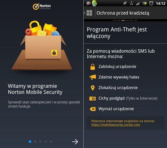 Norton Mobile Security screeny