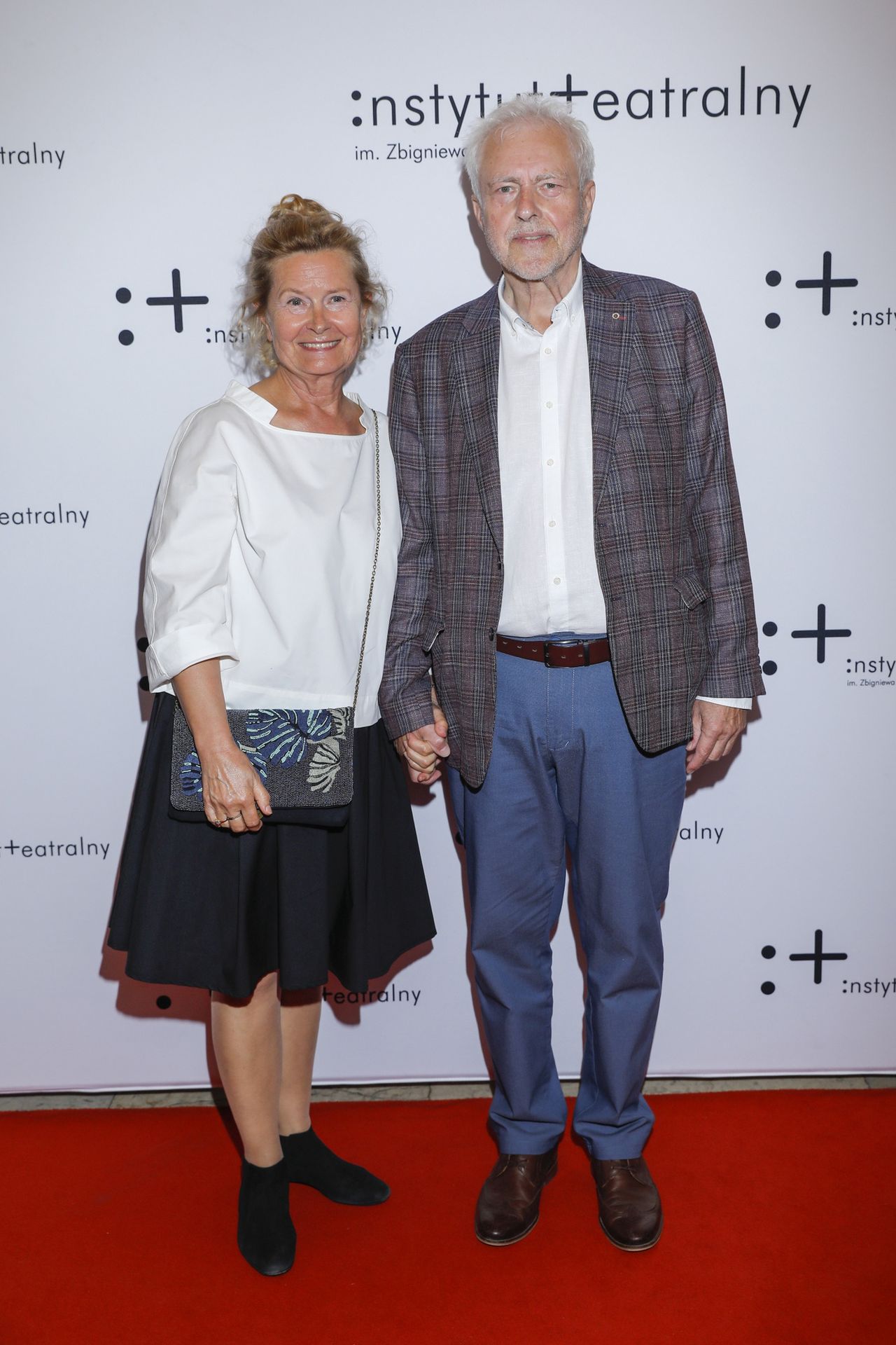 Barbara Bursztynowicz z mężem na premierze