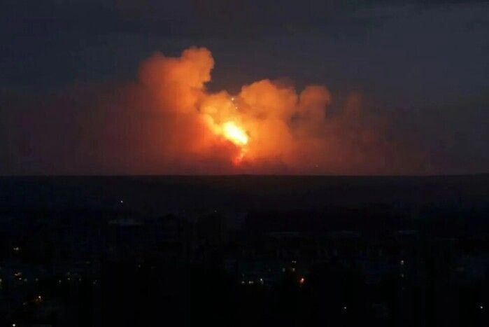 A Russian base in tatters. An attack near Kursk