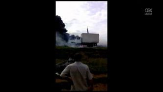 Amatorskie nagranie pokazuje natychmiastowe skutki rozbicia się samolotu malezyjskich linii lotniczych