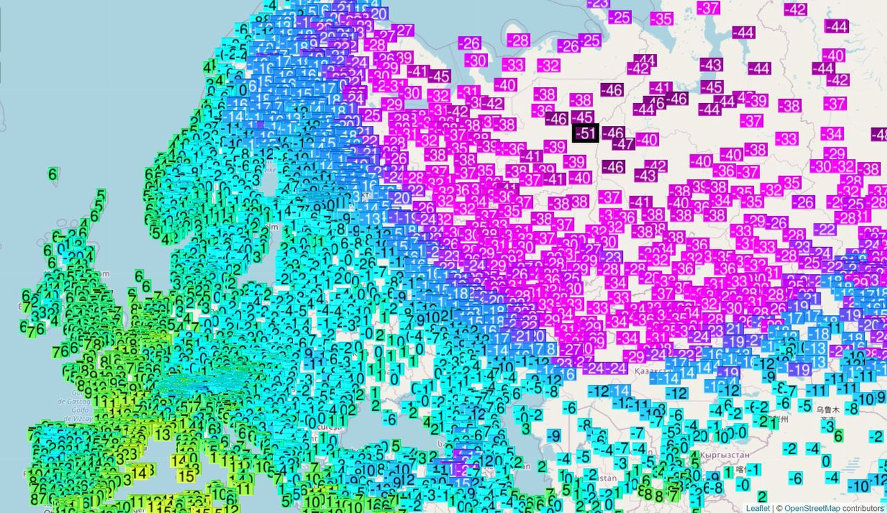 Pogoda długoterminowa. Ekstremalne temperatury na wschodzie Europy