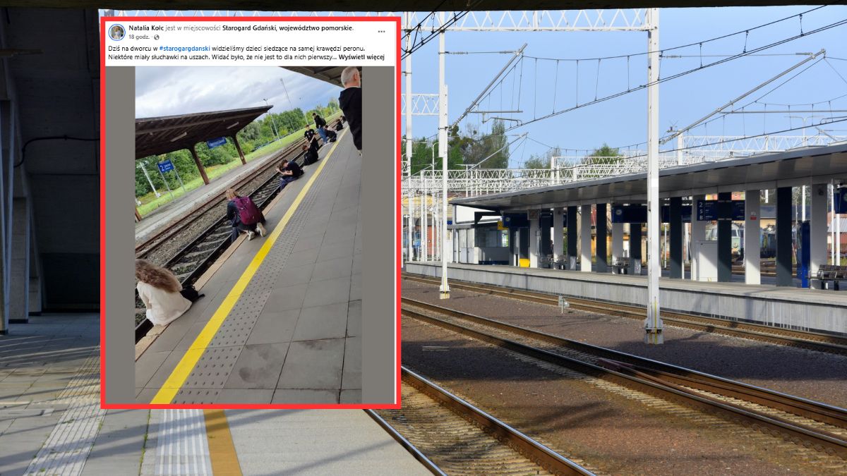 Niebezpieczna sytuacja przy torach