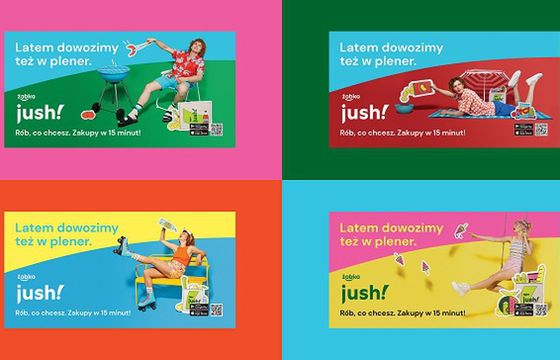 „Latem dowozimy też w plener" w reklamach Jush od agencji PZL