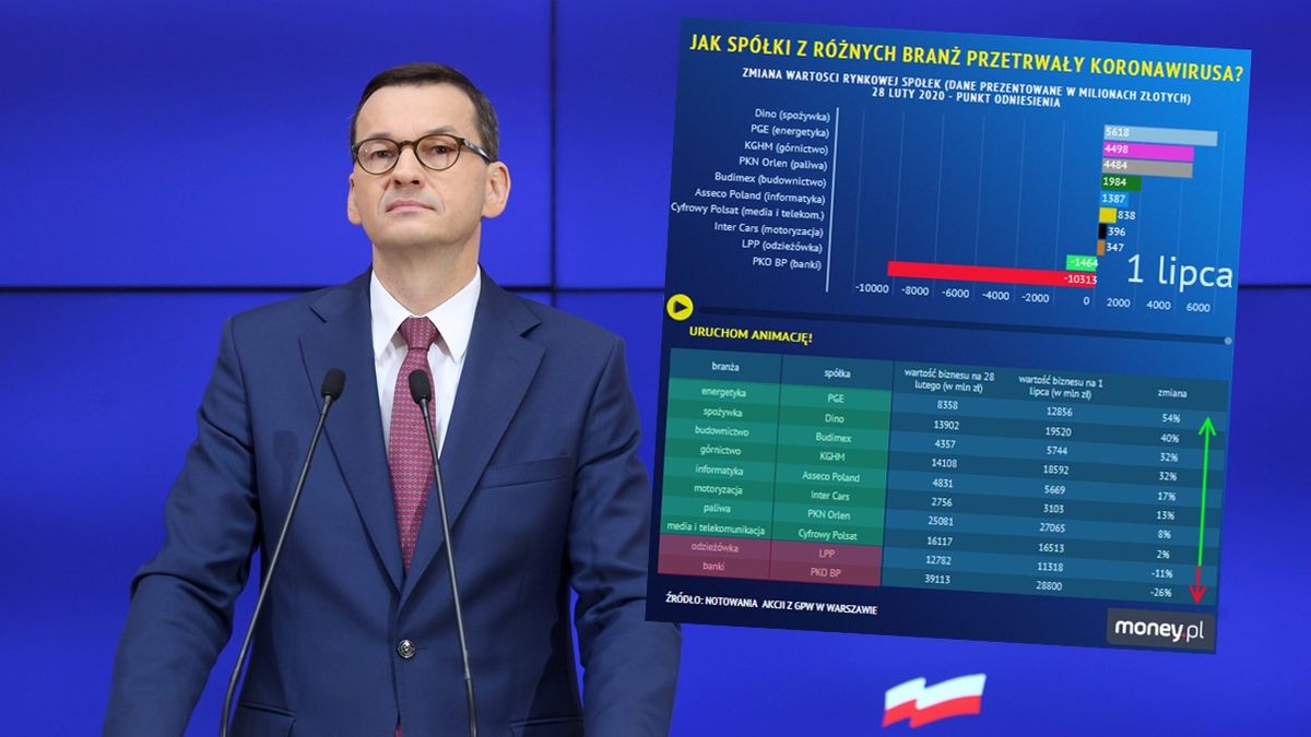 Liderzy różnych branż, patrząc przez pryzmat giełdy, w większości dobrze poradzili sobie z koronawirusem.