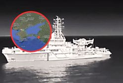 Atak dronów na Morzu Czarnym. Nagranie z uderzenia w rosyjski statek