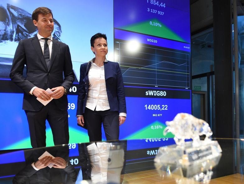 Prezes spółki Mediacap Jacek Olechowski i wiceprezes firmy Edyta Gurazdowska.