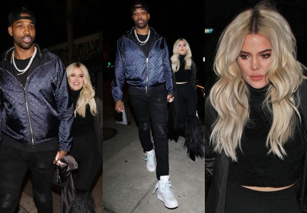 Rozanielona Khloe Kardashian zmierza na mecz w towarzystwie niewiernego ukochanego