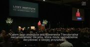 Fragment wykładu kanclerz Angeli Merkel w Lowy Institute