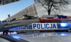 Poważny wypadek na A4. Auta przeleciały nad barierkami