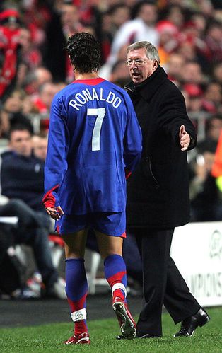 Cristiano Ronaldo i sir Alex Ferguson