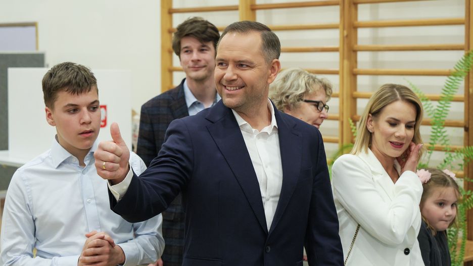 Rodzina Nawrockich na zdjęciach w Belwederze