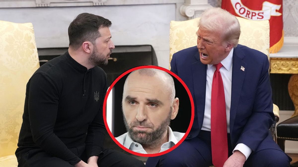 Getty Images / Andrew Harnik/WP SportoweFakty / Na głównym: Wołodymyr Zełenski i Donald Trump, w kółku: Marcin Gortat