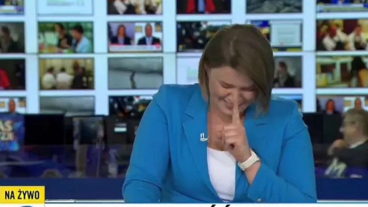 Anna Seremak nie mogła opanować śmiechu podczas jednego z materiałów na TVN24