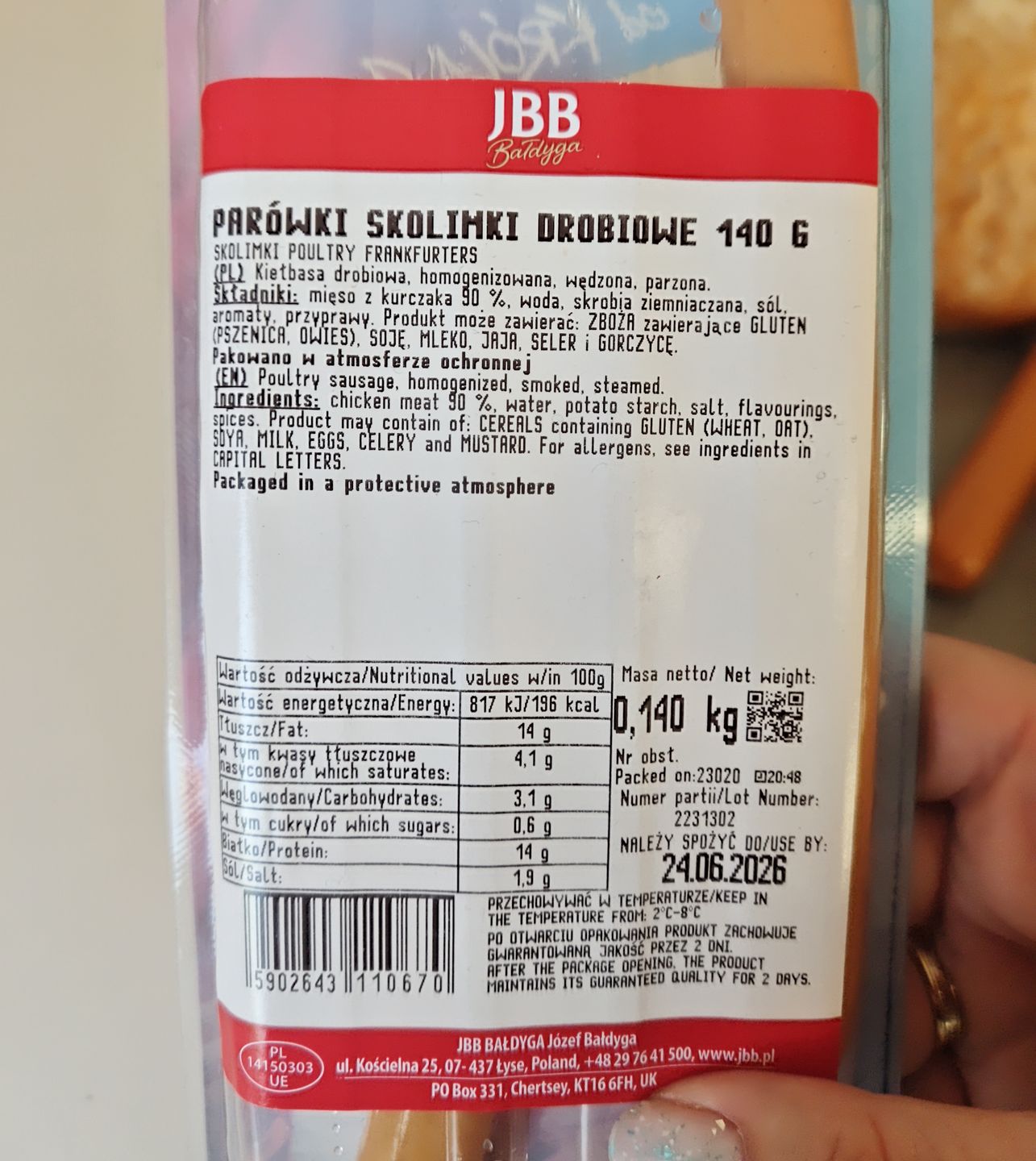 Etykieta Parówek - Skolim x JBB Bałdyga
