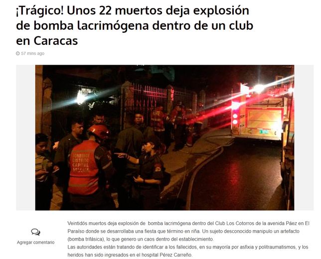 W klubie Los Cotorros doszÅo do tragedii