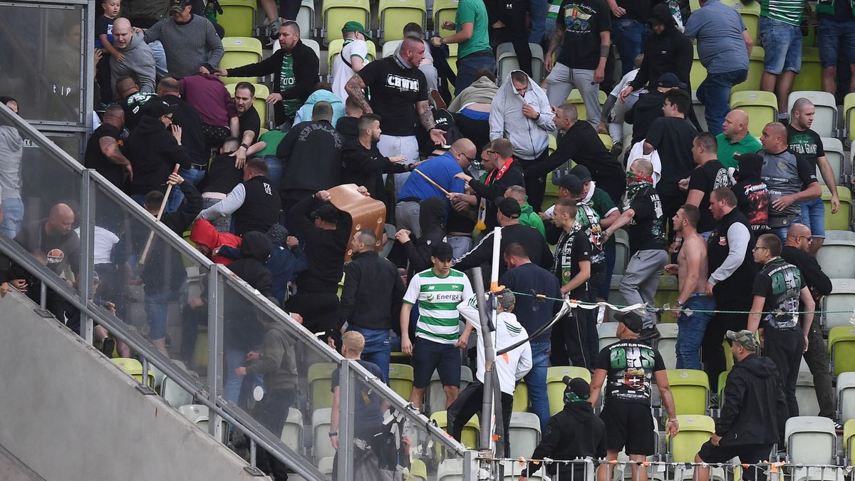 PAP / Jan Dzban / Na zdjęciu: burdy podczas meczu Lechia Gdańsk - Akademija Pandev