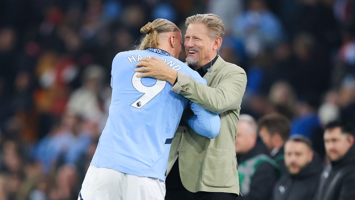 Getty Images / James Gill - Danehouse / Peter Schmeichel i Erling Haaland