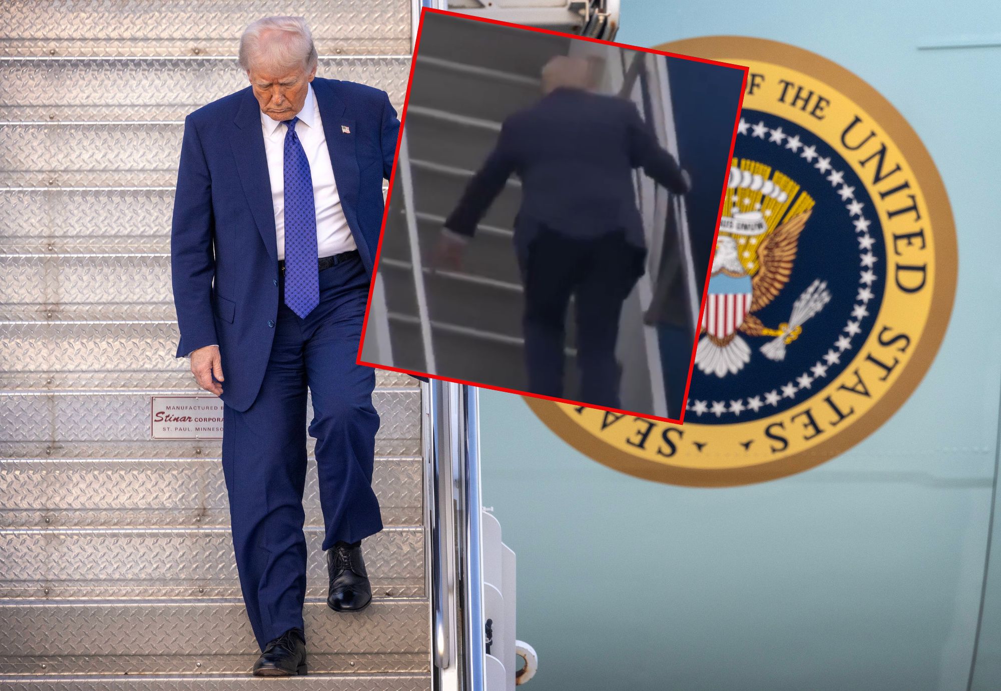 Trump potknął się na schodach do Air Force 1