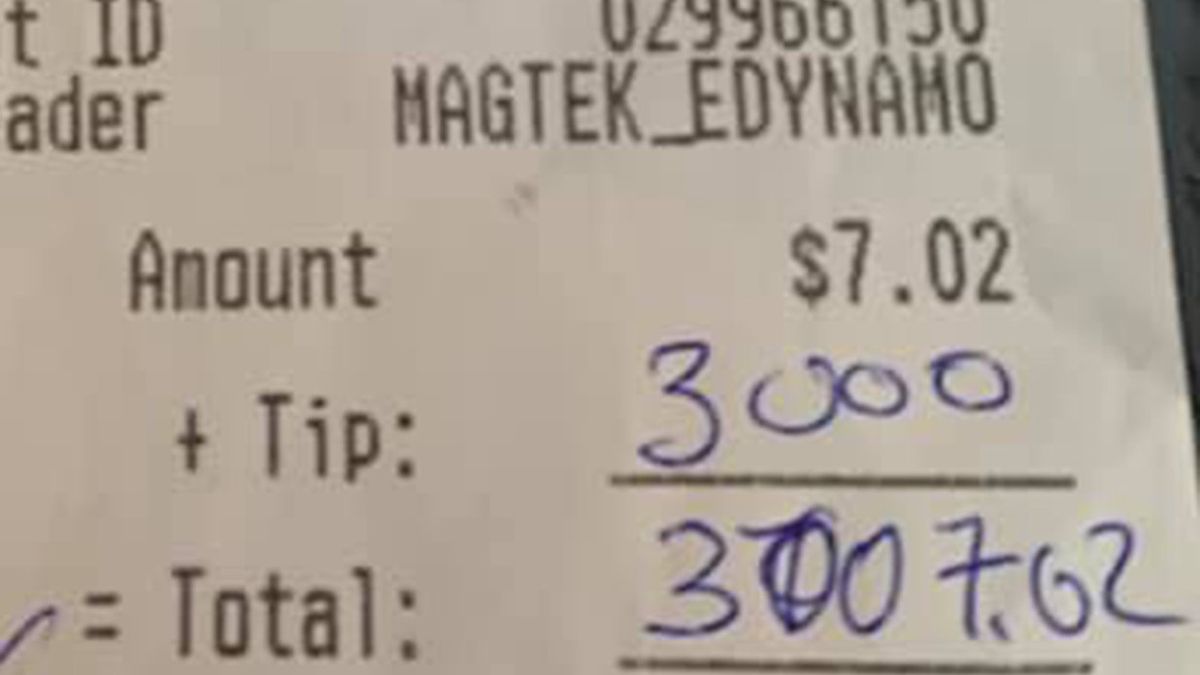 Klient zostawił gigantyczny napiwek