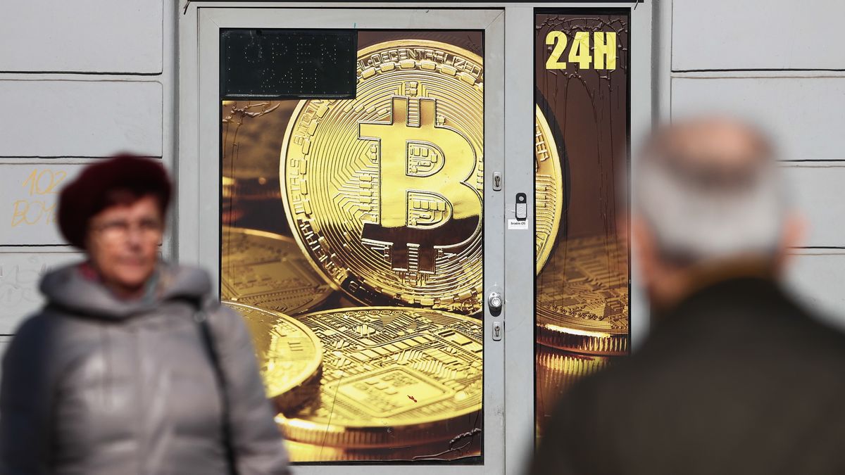 A Bitcoin exchange shop in Krakow, Poland on March 5, 2019. (Photo by Jakub Porzycki/NurPhoto via Getty Images)