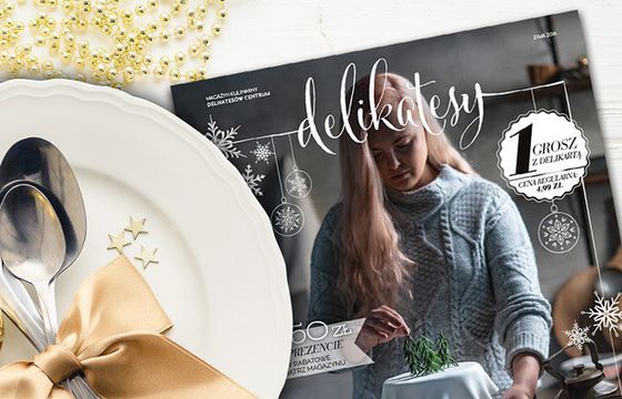 Pierwszy numer magazynu kulinarnego „Delikatesy”, sieci sklepów Delikatesy Centrum