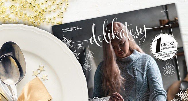 Pierwszy numer magazynu kulinarnego „Delikatesy”, sieci sklepów Delikatesy Centrum