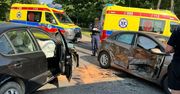 Wypadek w Garbowie. Trzy auta uszkodzone, są poszkodowani
