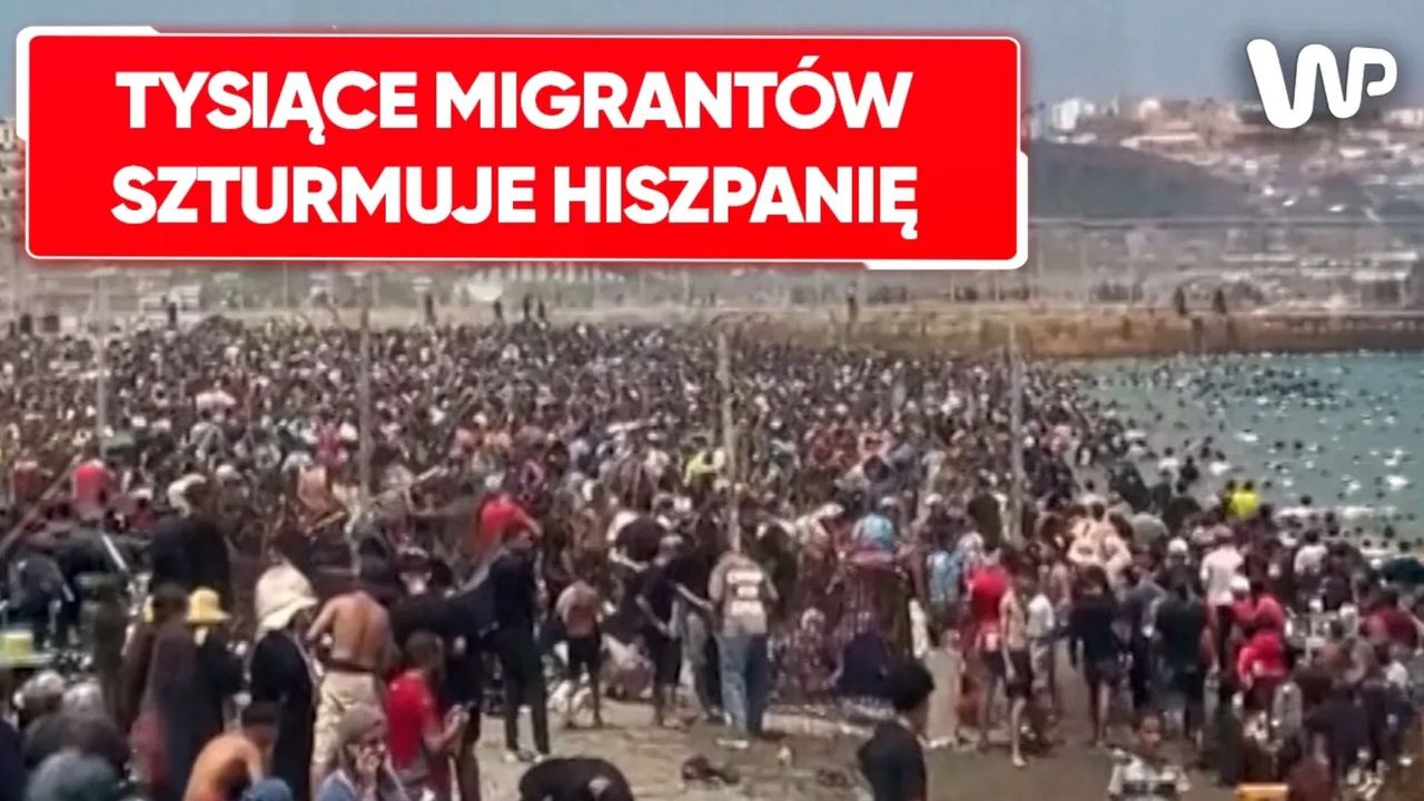 Chaos na ulicach Ceuty. Tysiące migrantów wdarło się do Hiszpanii