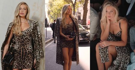 Drapieżna Jutta Leerdam cała w panterce KRADNIE SHOW na pokazie Dolce & Gabbana. Petarda? (ZDJĘCIA)