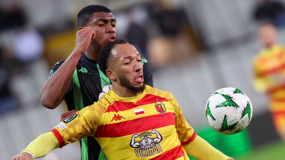 PAP/EPA / OLIVIER MATTHYS / Męczarnie Jagiellonii w rewanżu 1/8 finału Ligi Konferencji