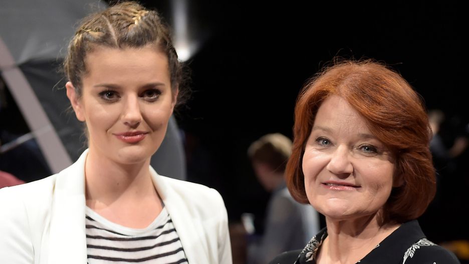 Zofia Zborowska z mamą Marią Winiarską