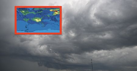 Tlenek węgla nad Europą. Koncentruje się nad Polską