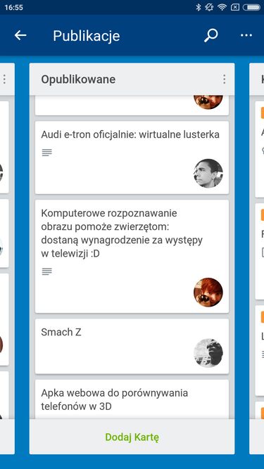 jedna z kolumn w Trello