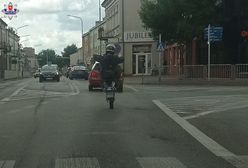 Jechał na jednym kole. Policja nie miała litości