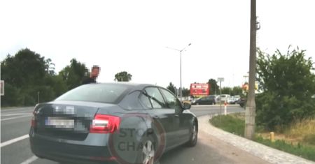 "Drogowy szeryf" już chciał wymierzyć sprawiedliwość. Trafił na prawdziwego