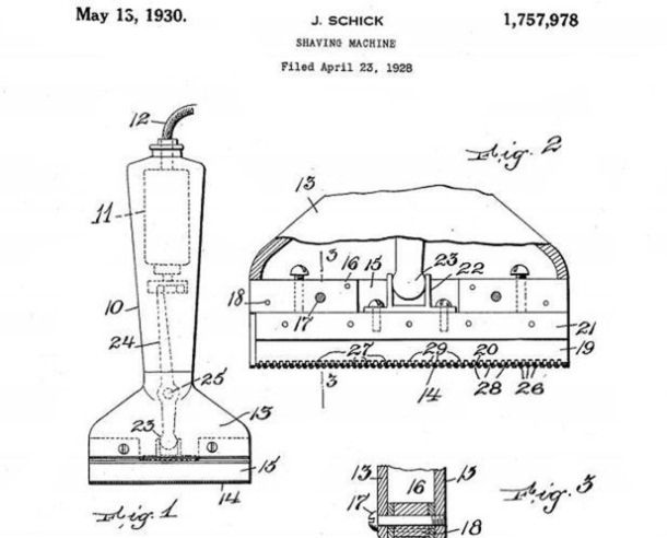 Dokument patentowy pierwszej golarki elektrycznej