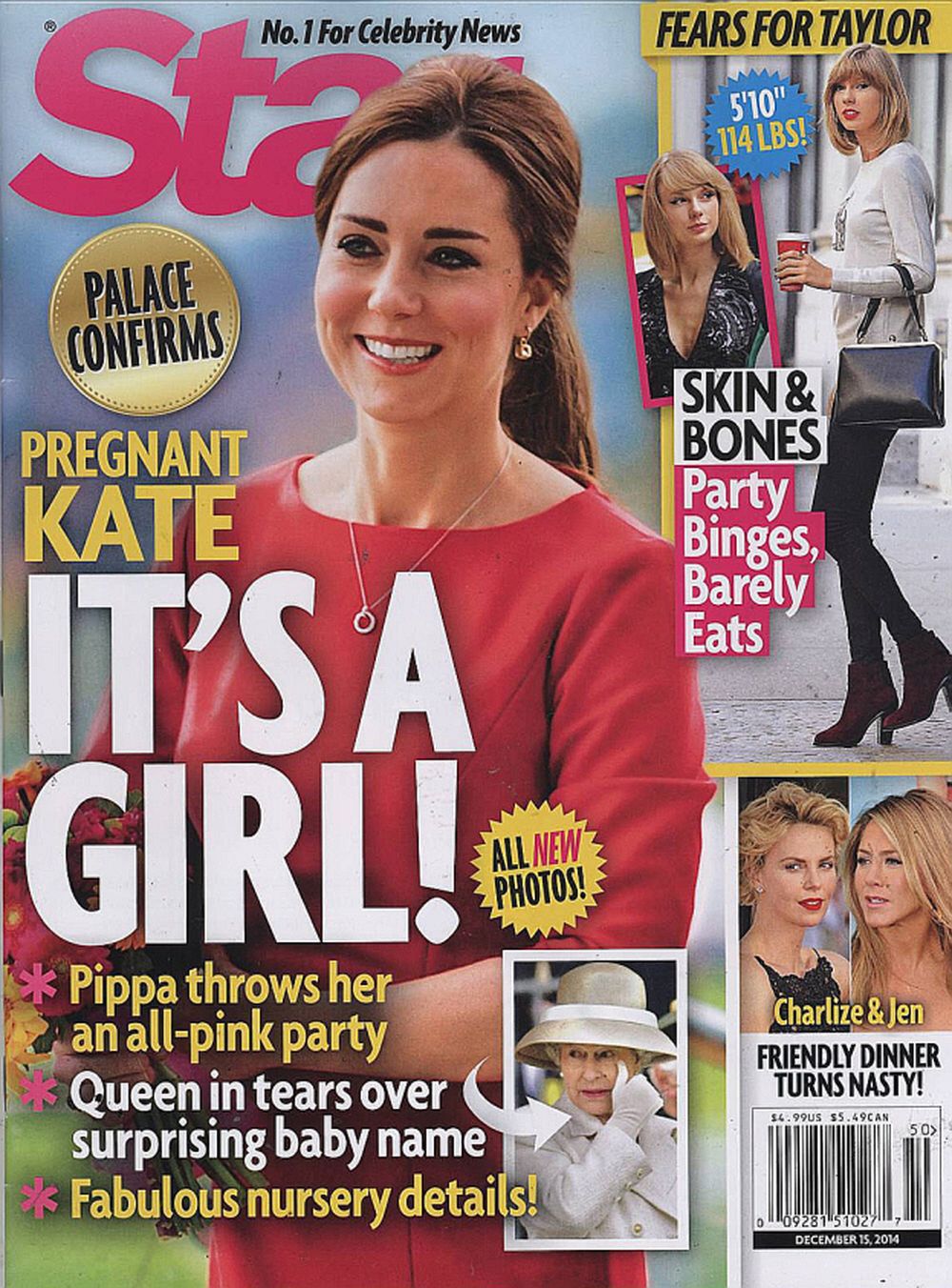 Kate Middleton  na okładce magazynu Star Fot. screen z star.co.uk