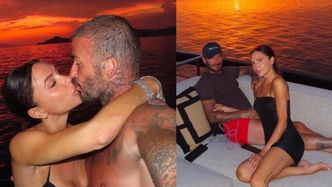 Zakochani Beckhamowie CAŁUJĄ SIĘ na tle zachodzącego słońca! Małżeństwo idealne? (ZDJĘCIA)