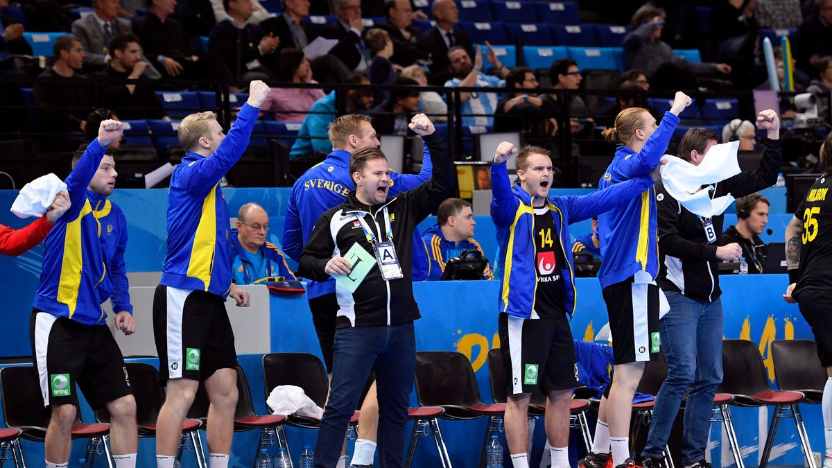 Materiały prasowe / FRANCE HANDBALL 2017 / Na zdjęciu: radość reprezentantów Szwecji