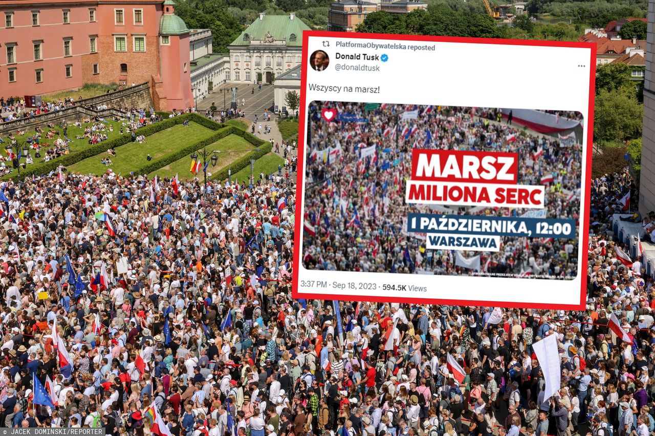 Marsz Miliona Serc. Trasa marszu 1 października