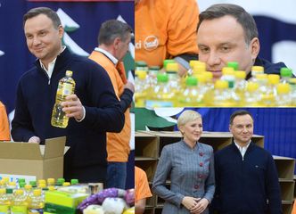 Andrzej i Agata Duda pakują paczki na święta (ZDJĘCIA)