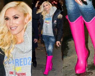 Wyluzowana Gwen Stefani lansuje modę na kalosze na obcasie