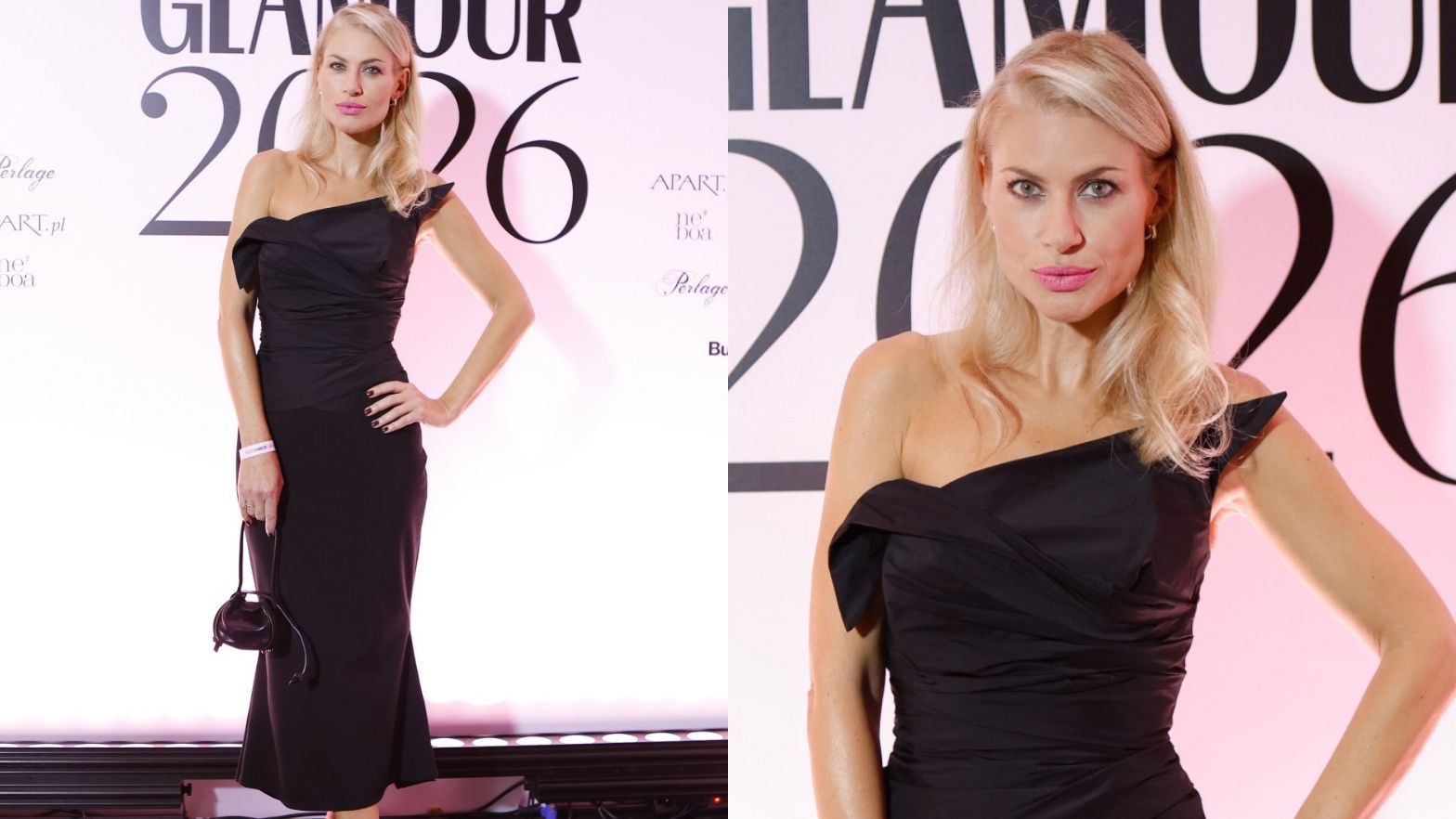 Aleksandra Kisio bryluje na ściance na gali Kobieta Roku