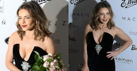 Edyta Herbuś eksponuje ściśnięte piersi