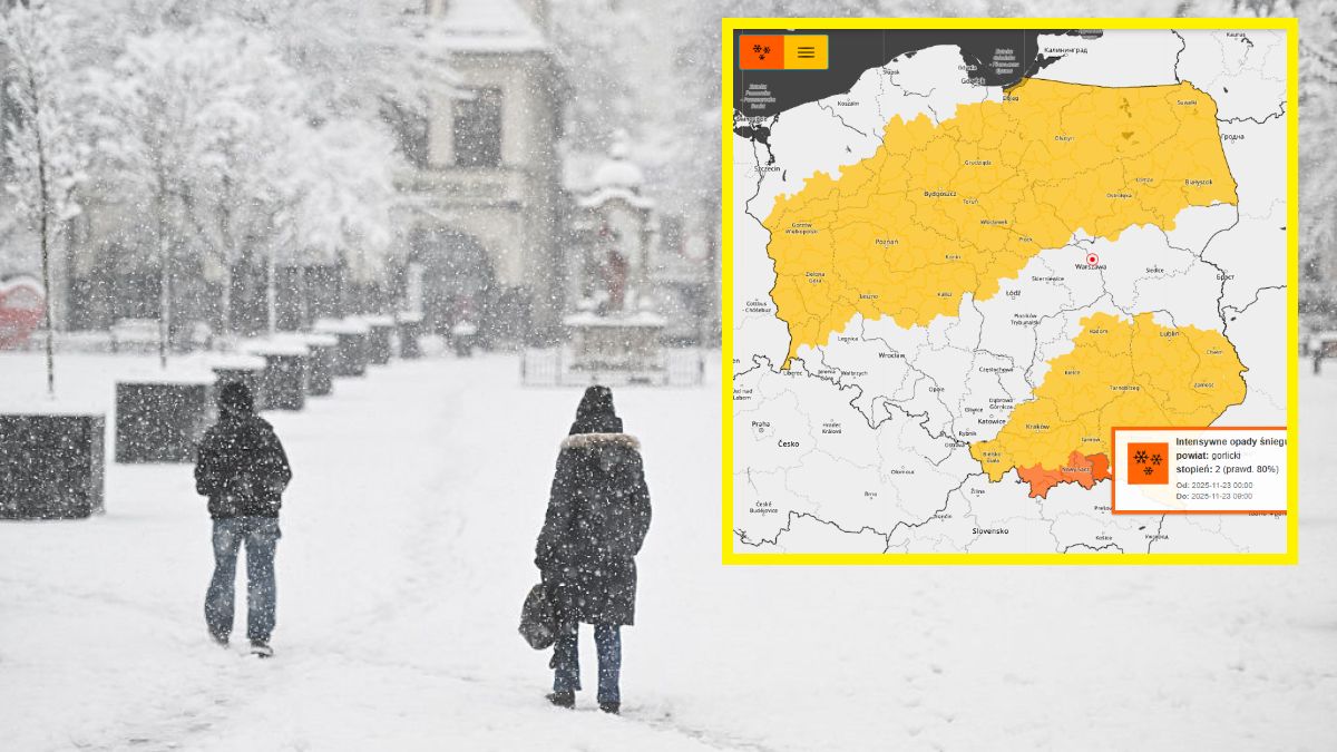 Intensywne opady śniegu w weekend. IMGW ostrzega
