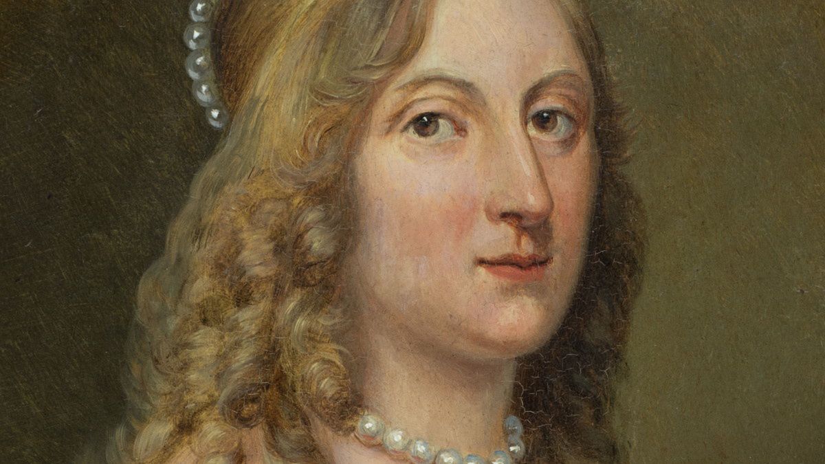 Ludwika Maria Gonzaga. Obraz XIX-wieczny na podstawie wzoru z epoki.